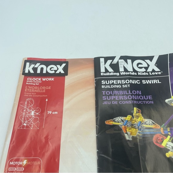 K'Nex Roller Coaster Clock Work Supersonic Swirl Instruction Manuals 13410 15406 - Picture 2 of 7